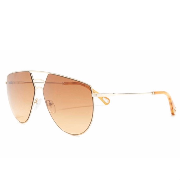 NEW Chloe Negative Space 62mm Aviator Sunglasses - Picture 2 of 8